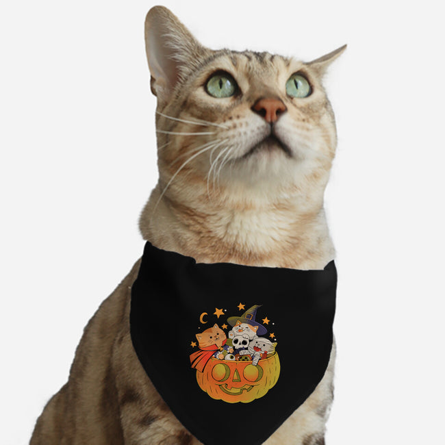 Pumpkin And Cats-Cat-Adjustable-Pet Collar-ppmid