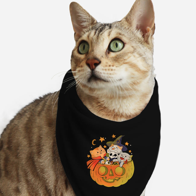 Pumpkin And Cats-Cat-Bandana-Pet Collar-ppmid