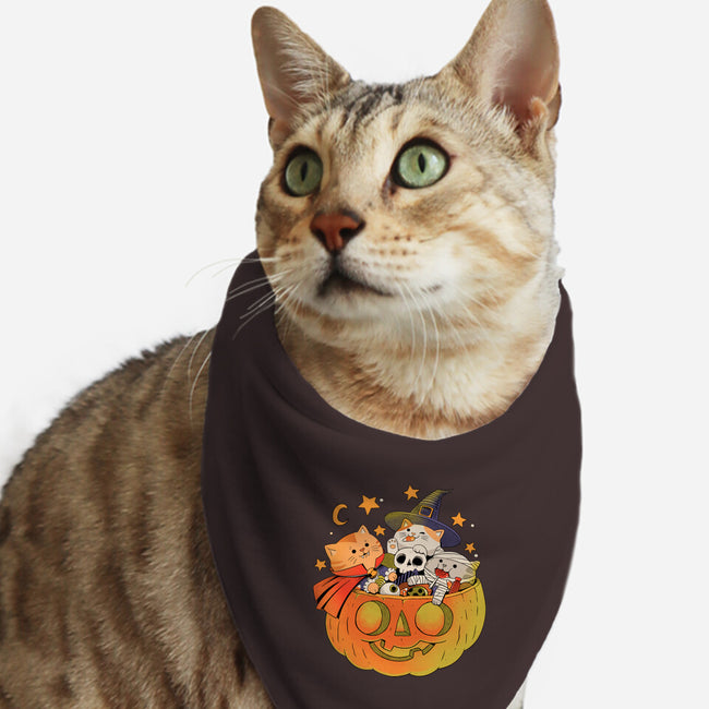 Pumpkin And Cats-Cat-Bandana-Pet Collar-ppmid