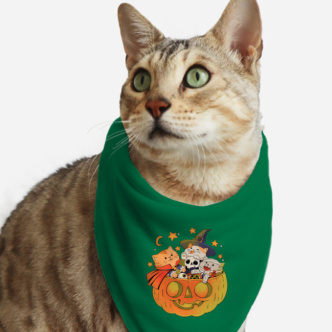 Pumpkin And Cats-Cat-Bandana-Pet Collar-ppmid