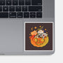 Pumpkin And Cats-None-Glossy-Sticker-ppmid