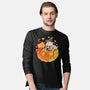 Pumpkin And Cats-Mens-Long Sleeved-Tee-ppmid