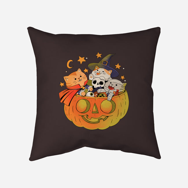 Pumpkin And Cats-None-Removable Cover w Insert-Throw Pillow-ppmid