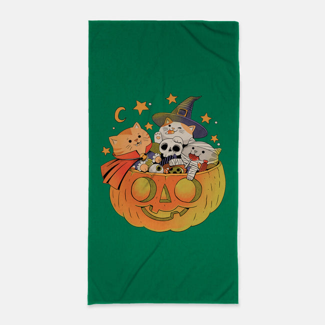 Pumpkin And Cats-None-Beach-Towel-ppmid