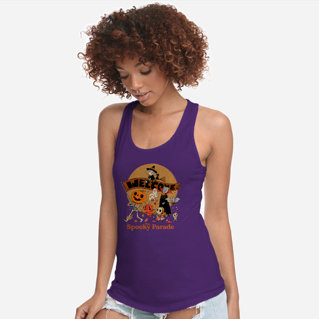 Spooky Parade-Womens-Racerback-Tank-ppmid