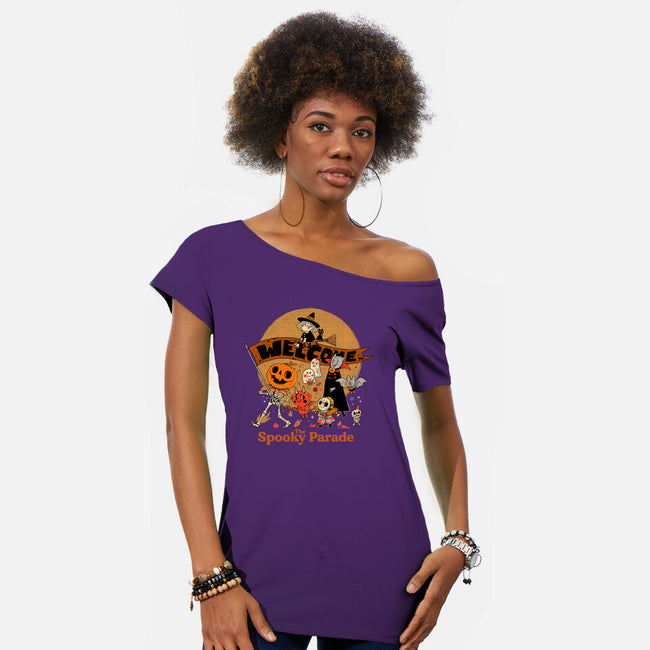 Spooky Parade-Womens-Off Shoulder-Tee-ppmid