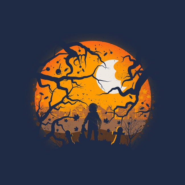 Tricking And Treating-Unisex-Basic-Tee-rocketman_art