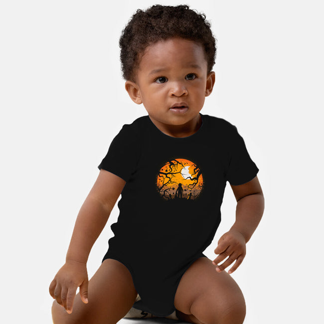 Tricking And Treating-Baby-Basic-Onesie-rocketman_art