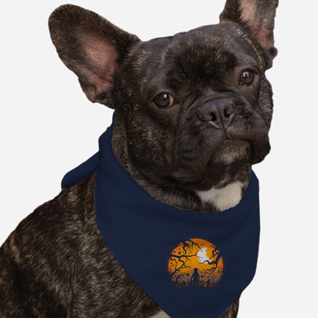 Tricking And Treating-Dog-Bandana-Pet Collar-rocketman_art