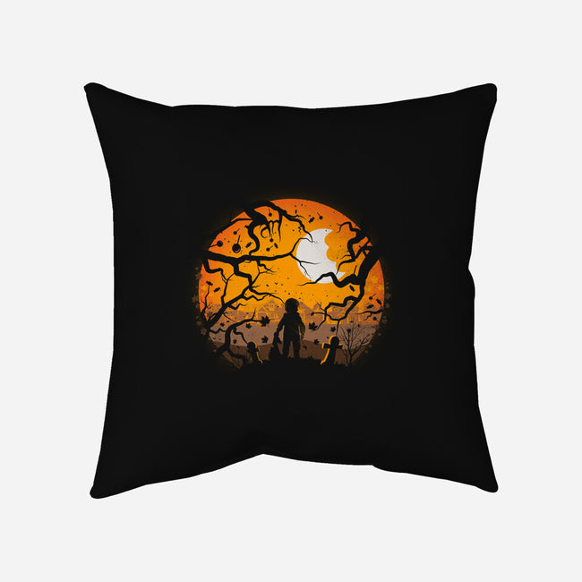 Tricking And Treating-None-Removable Cover-Throw Pillow-rocketman_art