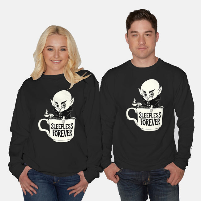 Nosferatu And Coffee-Unisex-Crew Neck-Sweatshirt-ppmid