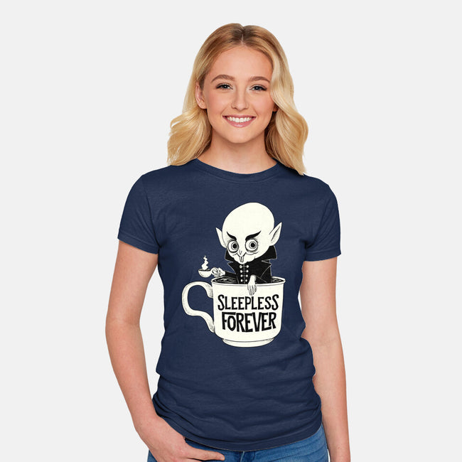 Nosferatu And Coffee-Womens-Fitted-Tee-ppmid