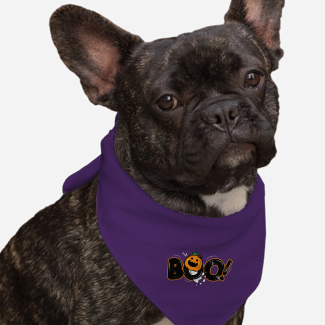 Boo Pumpkin Head-Dog-Bandana-Pet Collar-bloomgrace28