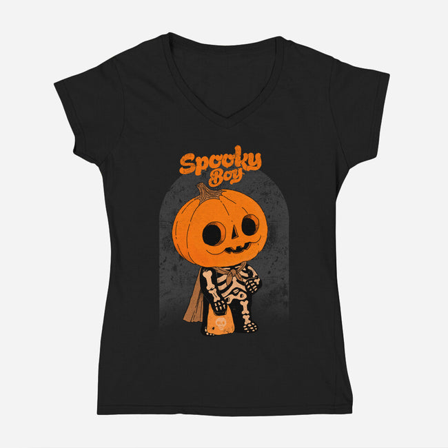 Spooky Boy-Womens-V-Neck-Tee-ppmid