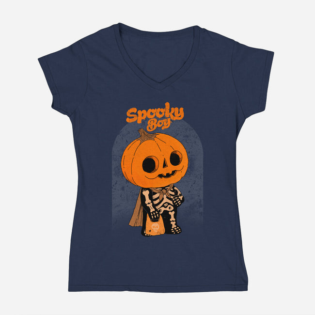 Spooky Boy-Womens-V-Neck-Tee-ppmid