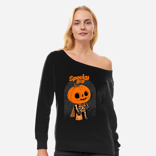 Spooky Boy-Womens-Off Shoulder-Sweatshirt-ppmid