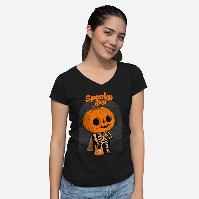 Spooky Boy-Womens-V-Neck-Tee-ppmid