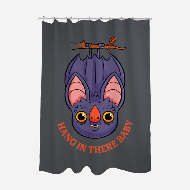 Hang In There Baby Bat-None-Polyester-Shower Curtain-ppmid
