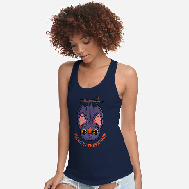 Hang In There Baby Bat-Womens-Racerback-Tank-ppmid