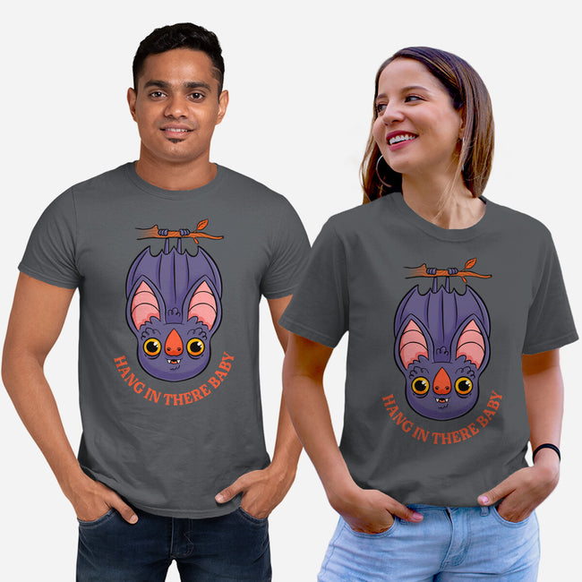 Hang In There Baby Bat-Unisex-Basic-Tee-ppmid