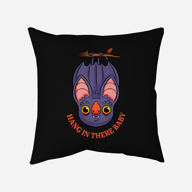 Hang In There Baby Bat-None-Removable Cover w Insert-Throw Pillow-ppmid