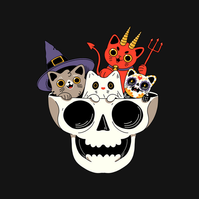 Skull And Spooky Cats-None-Glossy-Sticker-ppmid