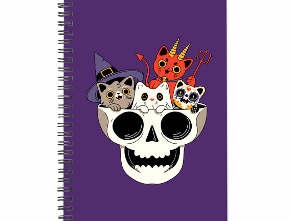 Skull And Spooky Cats