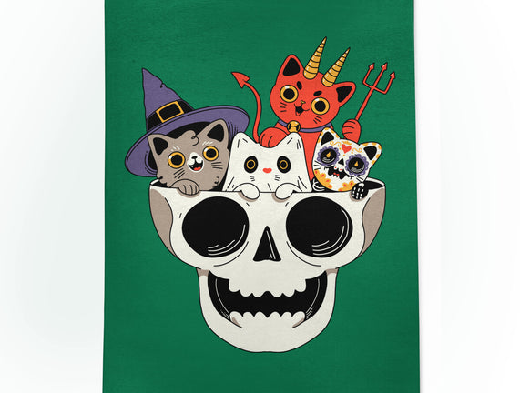 Skull And Spooky Cats