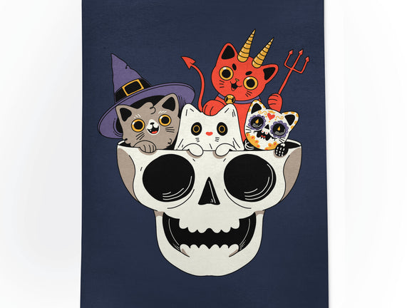 Skull And Spooky Cats