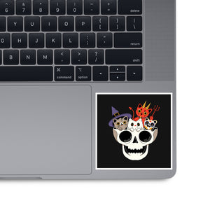 Skull And Spooky Cats