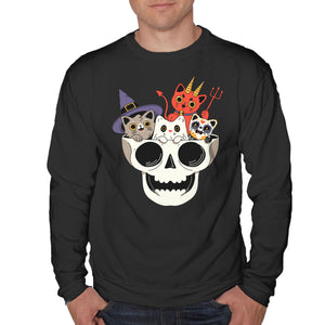 Skull And Spooky Cats