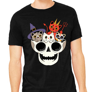 Skull And Spooky Cats