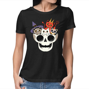 Skull And Spooky Cats