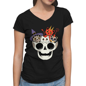 Skull And Spooky Cats
