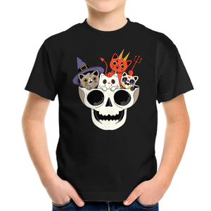 Skull And Spooky Cats