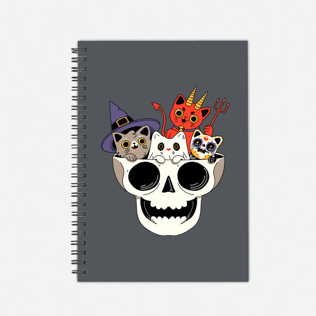 Skull And Spooky Cats-None-Dot Grid-Notebook-ppmid