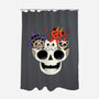 Skull And Spooky Cats-None-Polyester-Shower Curtain-ppmid