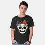 Skull And Spooky Cats-Mens-Basic-Tee-ppmid