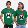 Skull And Spooky Cats-Unisex-Basic-Tee-ppmid