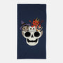 Skull And Spooky Cats-None-Beach-Towel-ppmid