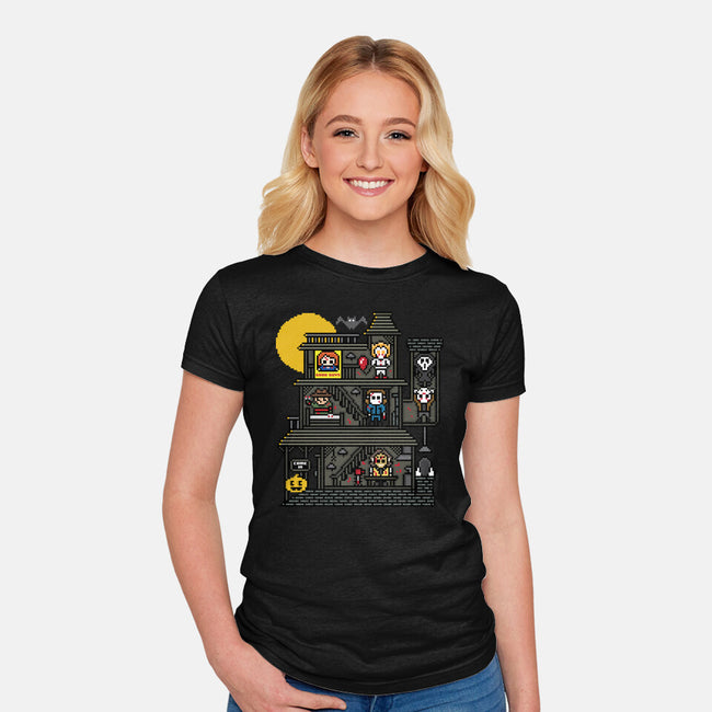 Haunted Pixels-Womens-Fitted-Tee-jrberger