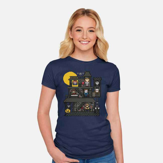 Haunted Pixels-Womens-Fitted-Tee-jrberger