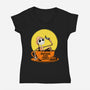 Nightmare Before Coffee-Womens-V-Neck-Tee-ppmid