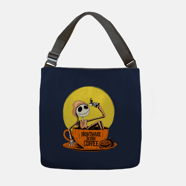 Nightmare Before Coffee-None-Adjustable Tote-Bag-ppmid