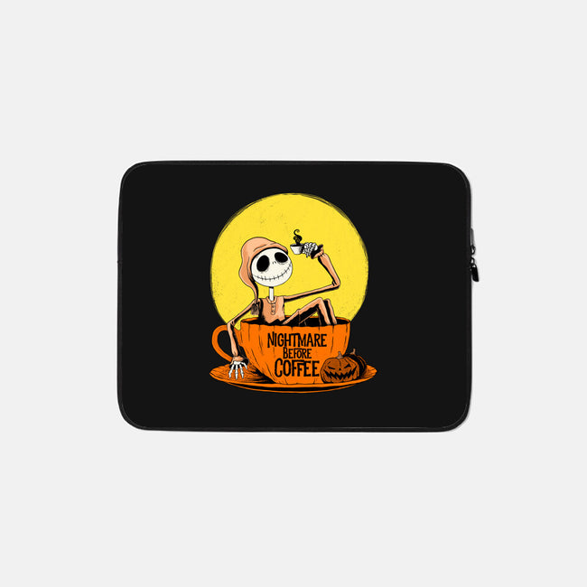 Nightmare Before Coffee-None-Zippered-Laptop Sleeve-ppmid