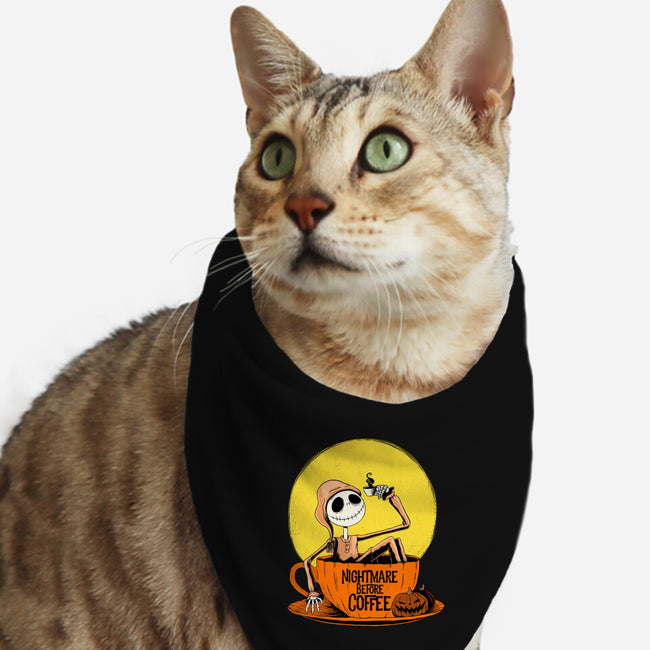 Nightmare Before Coffee-Cat-Bandana-Pet Collar-ppmid