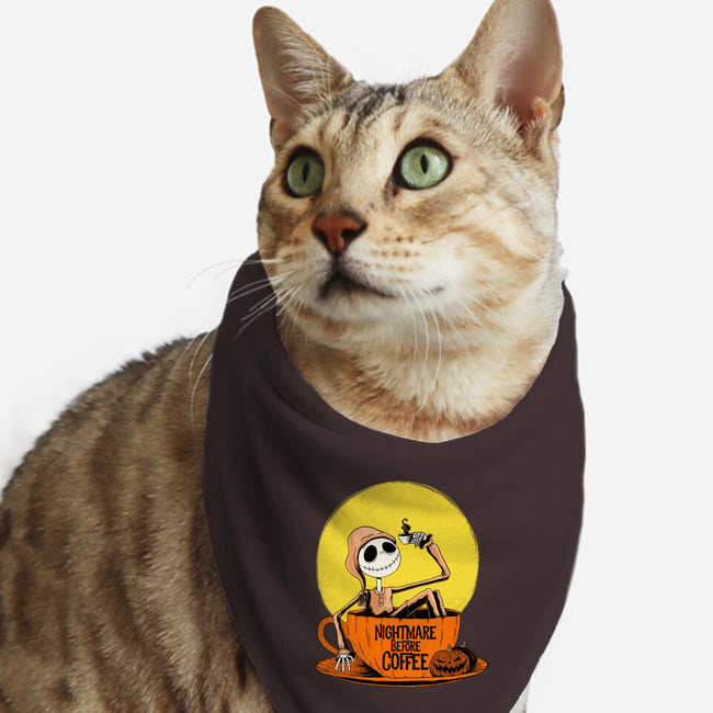 Nightmare Before Coffee-Cat-Bandana-Pet Collar-ppmid