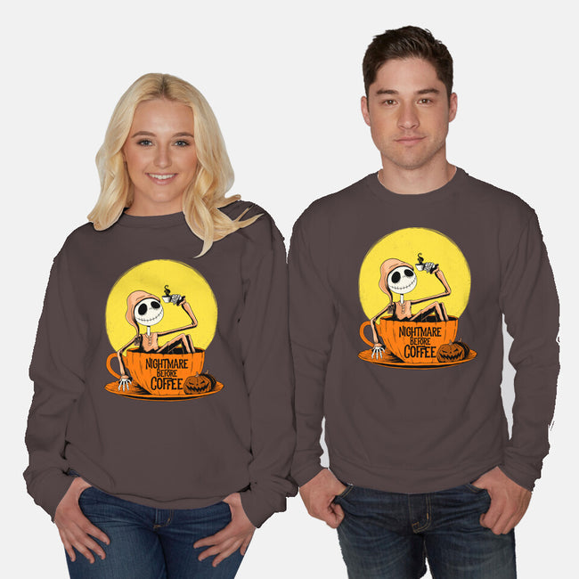 Nightmare Before Coffee-Unisex-Crew Neck-Sweatshirt-ppmid