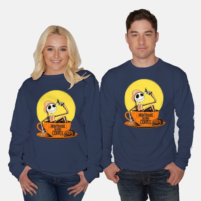 Nightmare Before Coffee-Unisex-Crew Neck-Sweatshirt-ppmid