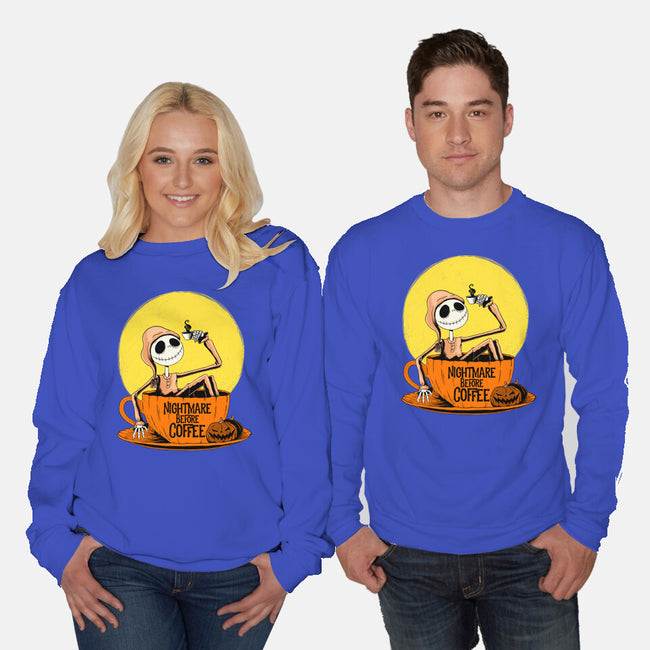 Nightmare Before Coffee-Unisex-Crew Neck-Sweatshirt-ppmid